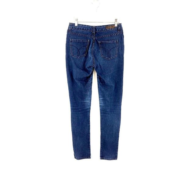 Calvin Klein Ultimate Skinny Dark Blue Denim Jeans 26/2 Mid Rise‎ Measures 28/31 - Picture 3 of 14